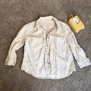 Kate Hill Light Beige Button Down Shirt